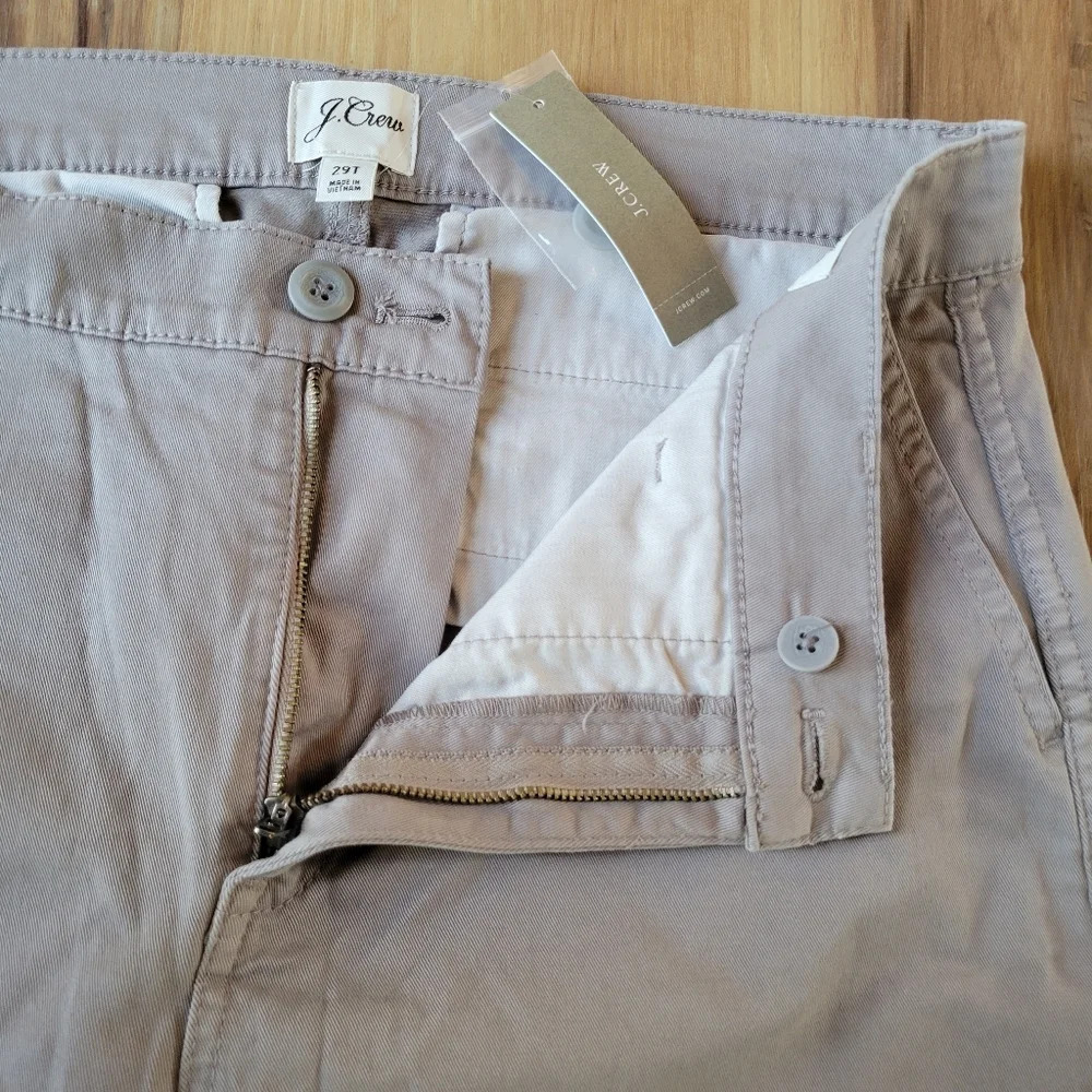 🔥 (5for$35) NWT J. CREW Tall/Long Grey Vintage Straight Trouser Pants Size 29 - Picture 5 of 10